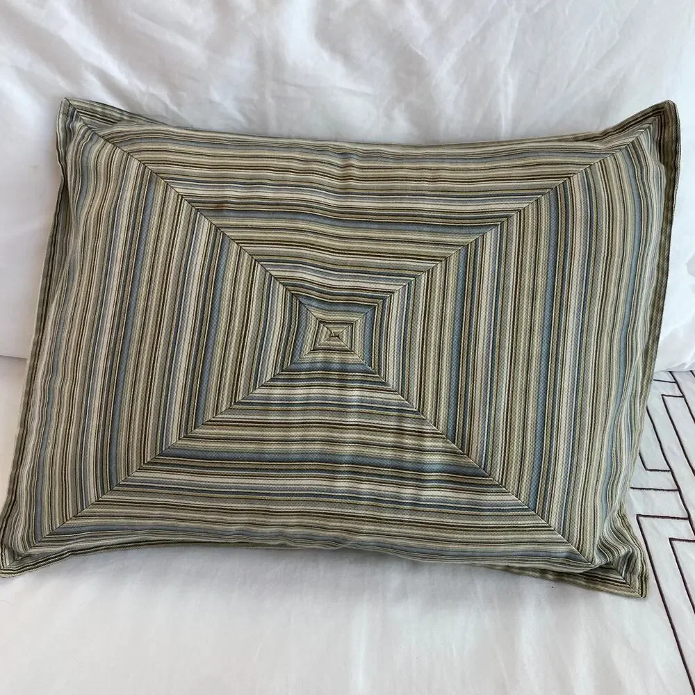 Peacock Alley Pair of‎ Striped Throw Pillows, One Feather
